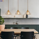Axyaa Glass Copper LED Pendant Lamp Japanese Vintage Style for Bedroom Bar Cafe