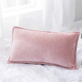 Chenille Cushion Cover with Fringe in Pink Grey Mustard Yellow for Home Sofa Bed Decor 45x45cm