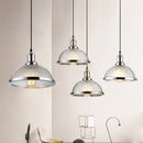 Axyaa Glass Shade Pendant Light: Vintage Loft Design, LED Bulb, Ideal for Dining Room & Office