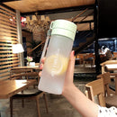 Axyaa Frosted Plastic Water Bottle with Tea Strainer - BPA Free, 800ml