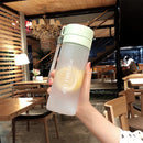 Axyaa Frosted Plastic Water Bottle with Tea Strainer, BPA-Free, Sporty, Portable, Large Capacity