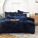 Axyaa Long Hair Velvet Duvet Cover Set - Queen Size