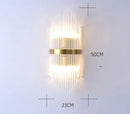 Axyaa Black Gold Crystal Wall Sconce Light for Home Decor