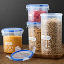 Axyaa Transparent Plastic Grain Jars with Scale, Food Container, Clear Crisper