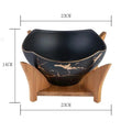 Axyaa Marble Pattern Ceramic Fruit Salad Bowl Snack Plate - European Style