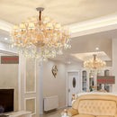 Axyaa Modern Luxury Crystal Villa Chandelier Lighting Amber Silver Silver