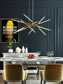 Axya Light Luxury Chandelier: Simple, Creative, Nordic Lamps for Dining Room and Bedroom