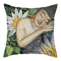 Buddha Pattern Throw Pillow Cover by Axyaa for Home, Car, Sofa Décor