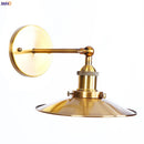 Axyaa Antique Gold Rustic Wall Lamps LED Industrial Wall Lights Loft Decor