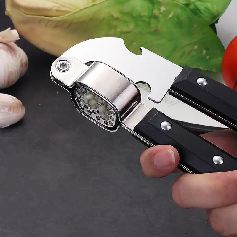 Axyaa Stainless Steel Garlic Press Kitchen Tool Processor Fruit Vegetable Crusher