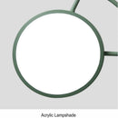 Nordic Kids Room Chandelier: Axyaa LED Ceiling Light in Green, White, Gray