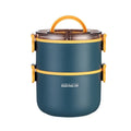 Axyaa Round Bento Box: Double Layer Lunch Container for Adults & Kids, Leak-Proof Tableware