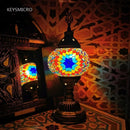 Axyaa Turkish Mosaic Table Lamp Handcrafted Glass Bed Light Night Decor
