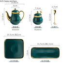 Axya Ceramic Spice Jar Set - Green Seasoning Box Kitchen Supplies