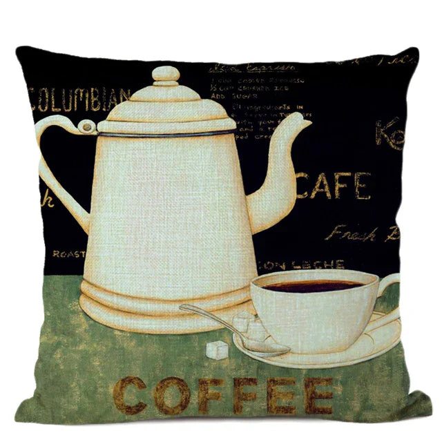 Axyaa Coffee Beans Cushion Cover - 45x45CM