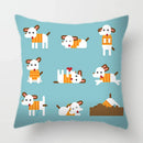 Axyaa Dog Print Cushion Cover 45X45CM Home Sofa Decor Pillow Case
