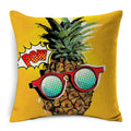 Axyaa POP Art Pineapple Throw Pillow Cover - Modern Decorative Cushion