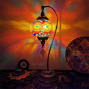 Axyaa Vintage Turkish Mosaic Swan Table Lamp Glass Handcrafted Art Deco Bed Light