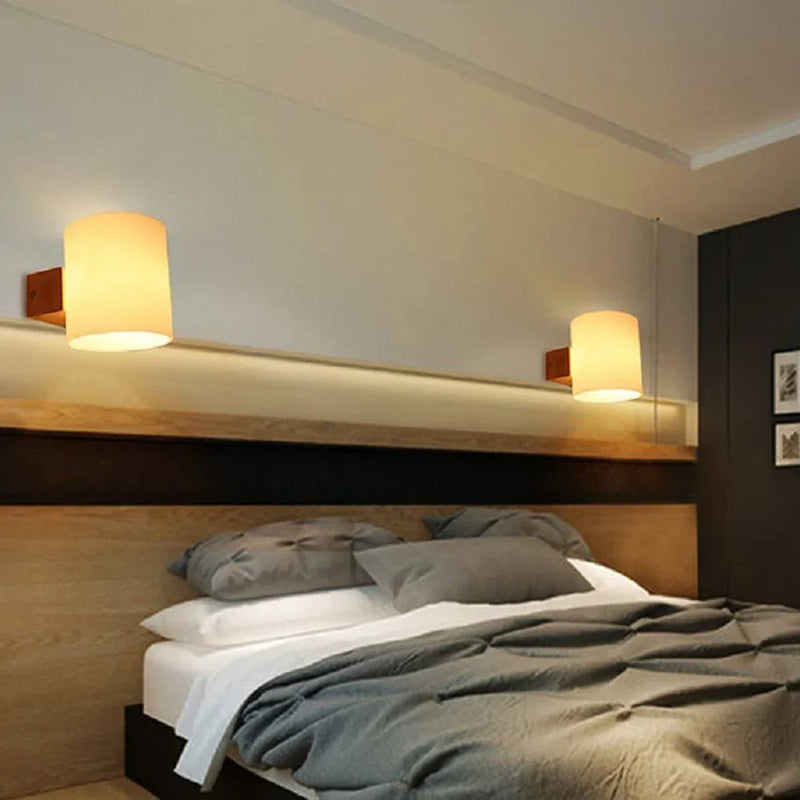 LED Wooden Wall Sconce Light for Home Decor by Axyaa