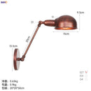 Axyaa Retro Loft Industrial Wall Lamp LED Light - Black Swing Arm Wall Sconce