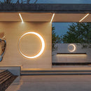 Axya Stainless Steel Outdoor Moon Wall Sconce
