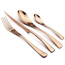 Axyaa 16-Piece Black Stainless Steel Cutlery Set for Dining and Entertaining