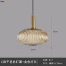 Axyaa Nordic Glass Pendant Light for Bedroom Dinning Living Room - Modern LED Hanglamp