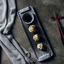 Axyaa Sushi Plate Set: Long Rectangular Ceramic Tableware Plate for Creative Japanese Cuisine