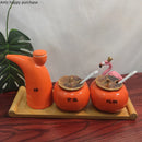 Axya Persimmon Ceramic Seasoning Jar Set