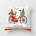 Axyaa Red Truck Christmas Tree Pattern Cushion Cover Home Decor 45X45CM