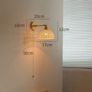 Axyaa Green Glass LED Wall Lights with Pull Chain Switch, Up and Down Adjustable