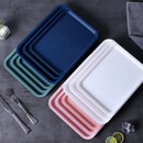 Axyaa Nordic Plastic Serving Tray: Rectangular Kitchen Dinnerware & Organizer