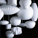 Axya White Silk Pendant Light: Modern Nordic Living Room Decor, Cafe Hanging Lamp