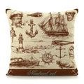 Axyaa Mediterranean Lighthouse Sail Print Pillow Cover for Home Decor
