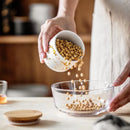 Axya Marbled Ceramic Storage Jar with Bamboo Lid - Food & Spice Container