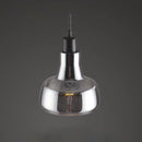 Axyaa Smoke Glass Pendant Light for Dining Bedroom Mall Kitchen Island Industrial Decor