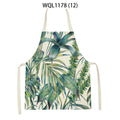 Tropical Jungle Print Kitchen Apron, Axyaa Plant Leaves Chef Bib for Kids Men Women