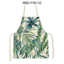 Tropical Jungle Print Kitchen Apron, Axyaa Plant Leaves Chef Bib for Kids Men Women