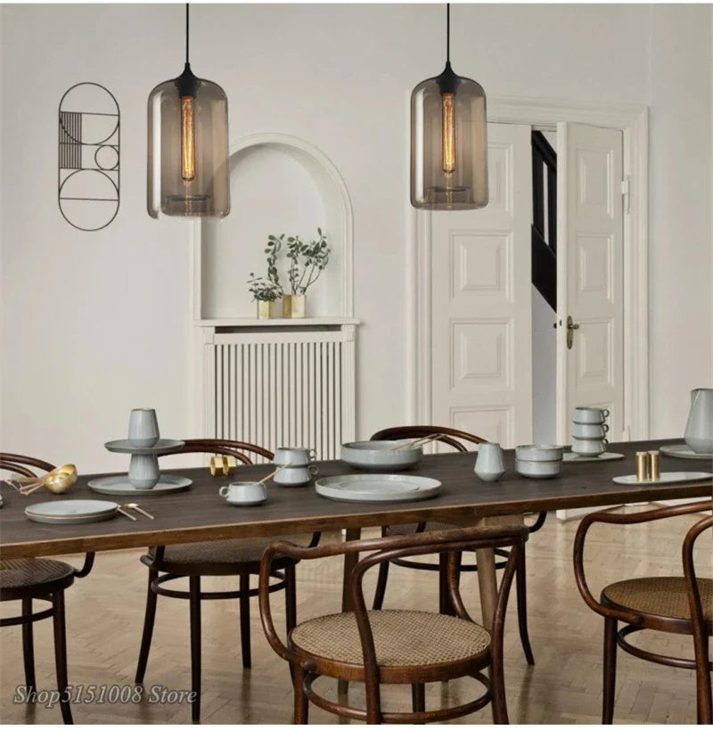 Axyaa Glass Pendant Light Modern Scandinavian Hanging Lamp Nordic Decor Lighting