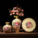 Axyaa Ceramic Vase Set for Home Decor - 3 Piece Wobble Plate Arrangement