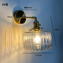 Axyaa Clear Glass LED Wall Sconce Copper Wandlamp Lighting