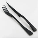 Axyaa Black Stainless Steel Flatware Set, 24 Pieces