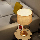 Axyaa Gold Brass Desk Lamp - Nordic Design LED Table Light for Bedroom