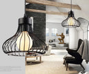 Axya Modern Iron Cage Pendant Lights Kitchen Bar LED Home Decor