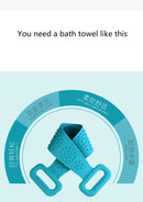 Axya Silicone Exfoliating Back Massage Brush and Bath Towel
