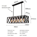 Axyaa Vintage Loft Pendant Chandelier for Living Room, Dining Room, Kitchen
