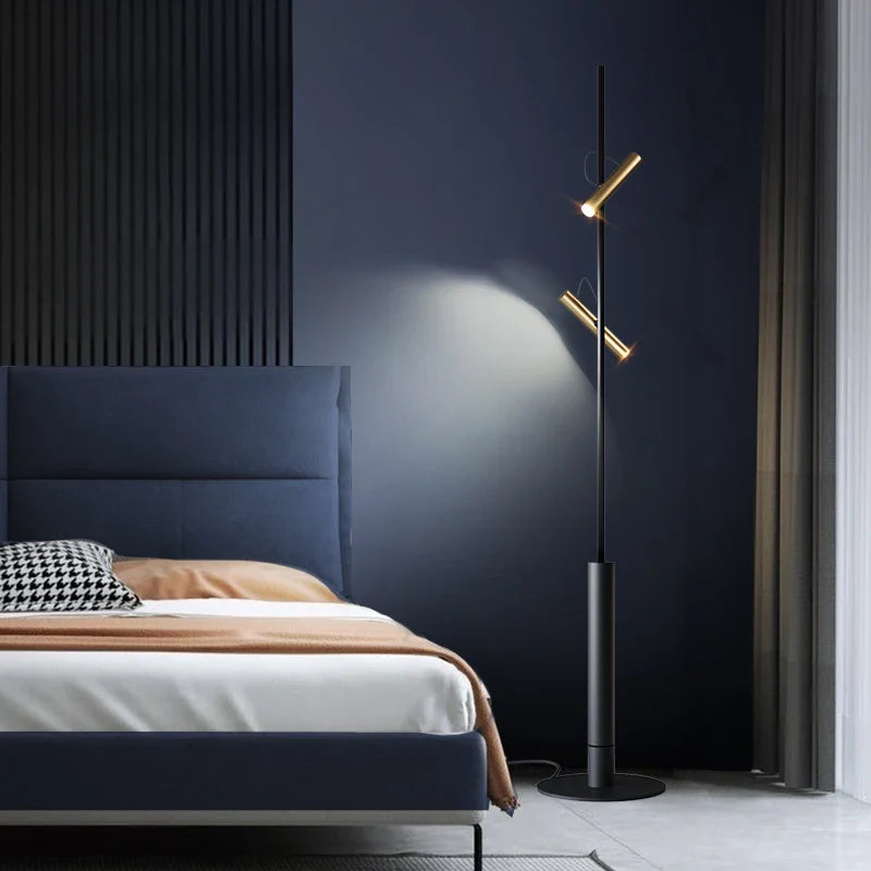 Axyaa Nordic Minimalist LED Spotlight Floor Lamp for Modern Living Room and Bedroom