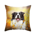 Axyaa Dog Print Polyester Cushion Cover for Sofa Living Room 45X45CM