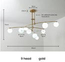 Axyaa Nordic Magic Bean Chandelier, Modern Simple Creative Lighting for Living Room