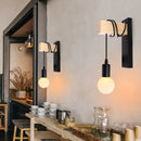 Axyaa Vintage Industrial Pulley Wall Light Ceiling Sconce Fixture for Home Deco